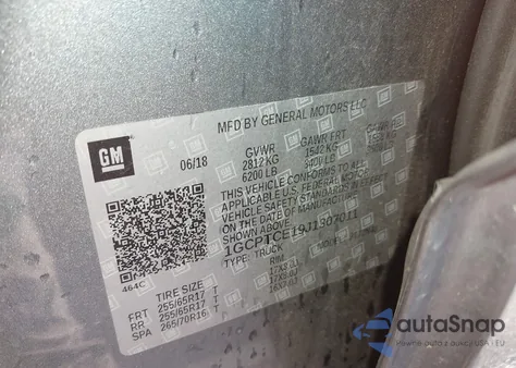 2018 Chevrolet Colorado Lt from USA, damaged, VIN 1GCPTCE19J1307011